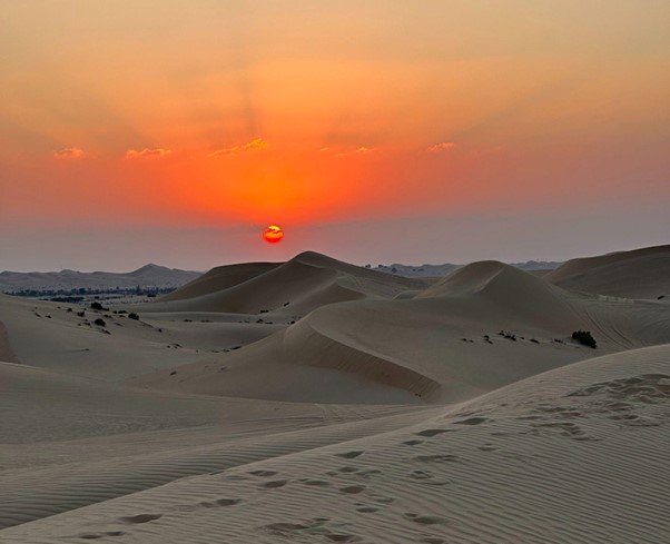 Sunset in Desert