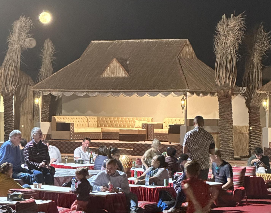 Tourists in Overnight Camp