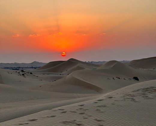 Sunset in Desert